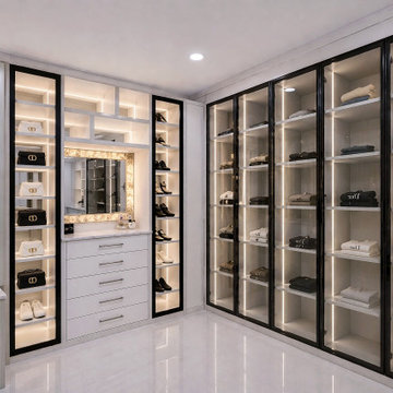 High-End Custom Walk-in Closet Systems by VelArt, Miami