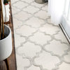 nuLOOM Hand Tufted Park Avenue Trellis Area Rug, Light Gray, 5'x8'