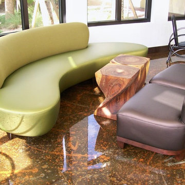 Creating a 3 dimensional Concrete Art Flooring By Peter Benjamin Surfaces