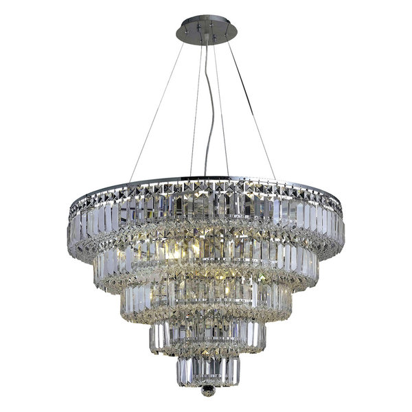 New Elegant Crystal Chandelier Lighting, 9 Lights, Shades Included,, H32 New Elegant Crystal Chandelier Lighting, 9 Lights, Shades Included,, H32