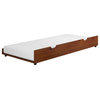 Donco Kids Econo Slat Bed With Rollout Trundle, Light Espresso, Twin