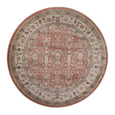 Radici USA Garda 5'3"x5'3" Circular Fabric Rug, Rust Brown