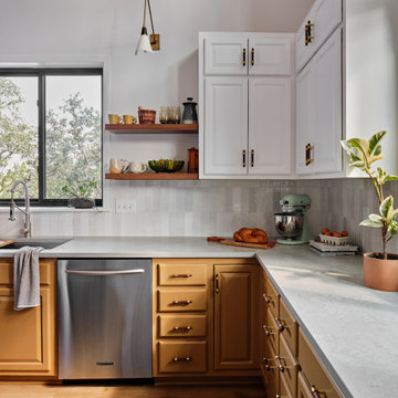 A Designer's Home Kitchen get a Warm, Modern Update