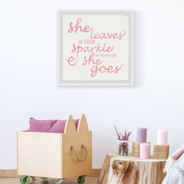 "She Leaves a Little Sparkle" Framed Painting Print
