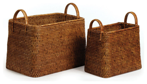 Narrow Magazine Baskets, 2-Piece Set - Tropical - Magazine Racks - by ...