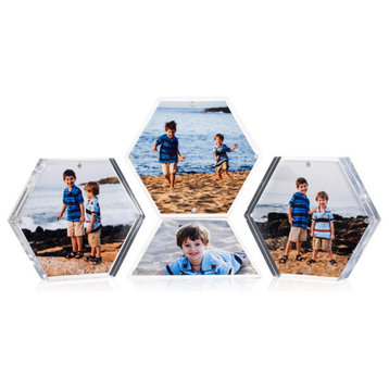 Hexablox Picture Frames - Stack-able Hexagon Block Frames, Starter Set