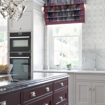 Traditional hand painted framed kitchen