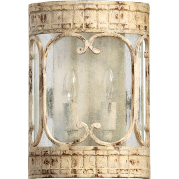 Quorum Florence 2-Light Wall Sconce, Persian White
