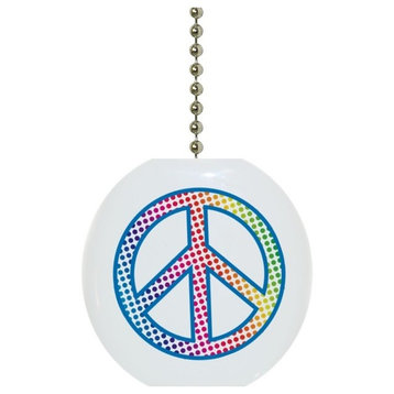 Polka Dots Peace Sign Ceiling Fan Pull
