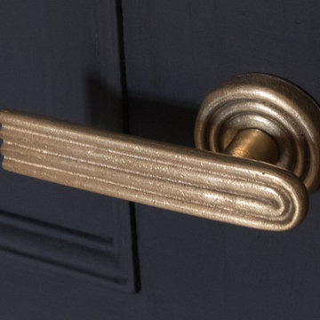 Passage brass door lever set