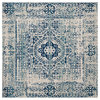 Safavieh Evoke Collection EVK260 Rug, Ivory/Blue, 9' Square