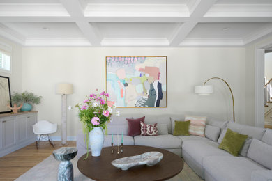 Example of an eclectic living room design