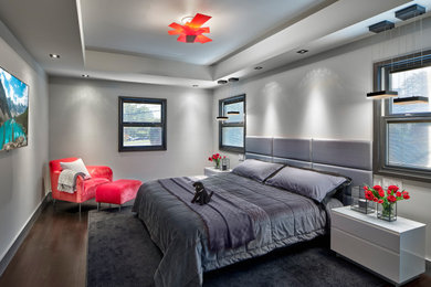 Bedroom - huge modern bedroom idea in Philadelphia