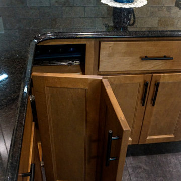 BaileyTown USA creates a Modern Maple Kitchen with "pecan" stain