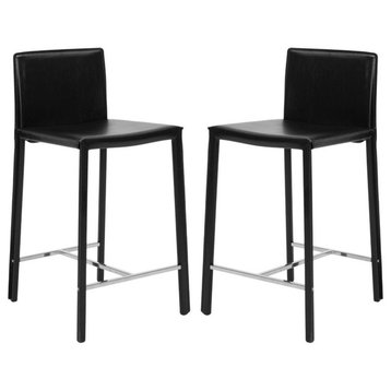 Safavieh Jason 24" Counter Stools, Set of 2, Black