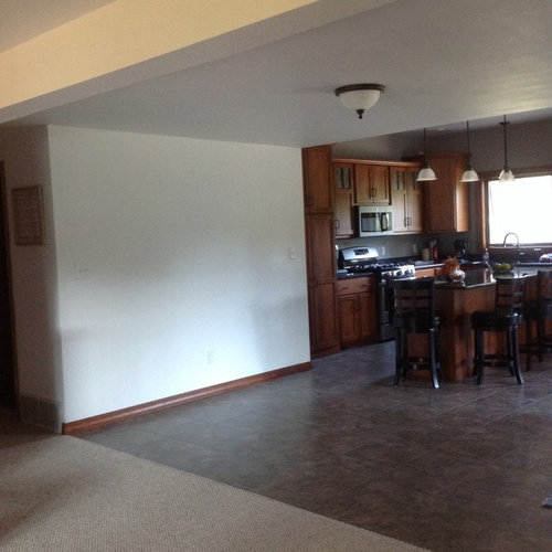 Need ideas for filling a space between kitchen and living room