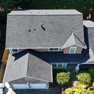 Roof Replacement with Charcoal GAF Shingles