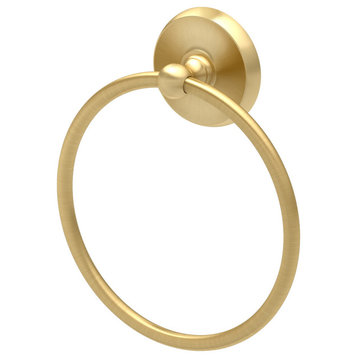 Designer II Towel Ring, Brushed Brass