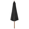 Vidaxl Outdoor Parasol With Wooden Pole 129.9" Anthracite
