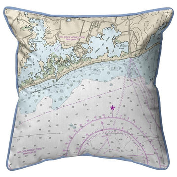 Block Island Sound - Charleston, Ri Nautical Map Large Corded Indoor/Outdoor...
