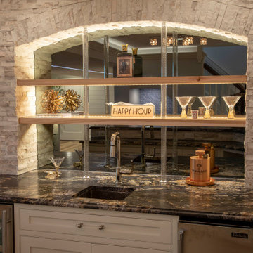 Transitional Basement Bar