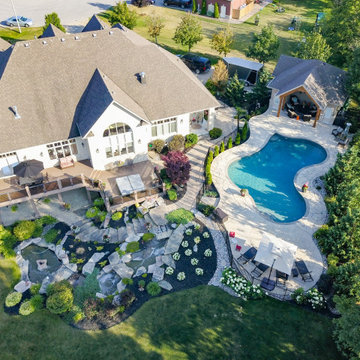 A Pool with a Countryside View