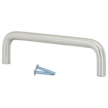 Modern Wire 3-3/4" Centers, Length 4-3/32" Brushed Nickel Cabinet Pull