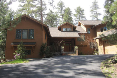 Inspiration for a rustic exterior home remodel in Portland