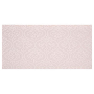 Annie Selke Gwendolyn Soft Pink Ceramic Wall Tile 10 x 20 in.