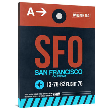 "SFO San Francisco Luggage Tag 2" Fine Art Print