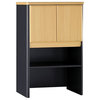 Storage Hutch w Cabinets and Beech Finish Front (Beech/Slate)