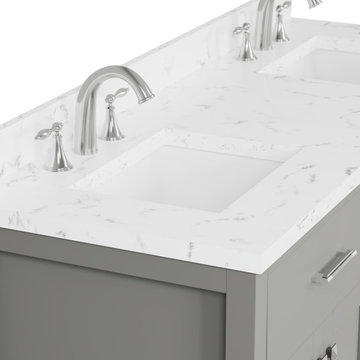 Caroline 60'' Grey Bathroom Vanity