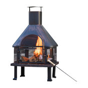 Vintage Brushed Bronze Outdoor Fire Pit