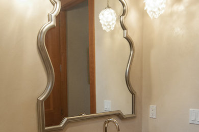 Trendy powder room photo in Portland
