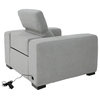 Divani Casa Bode Modern Grey Fabric Recliner Chair