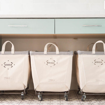Bold & Blue Laundry Room
