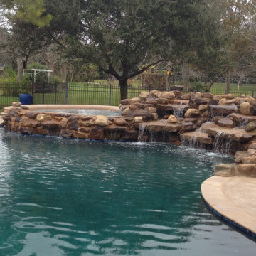 Moss Rock and Creek Rock Waterfall and Spa Spillway
