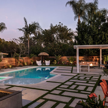 Tropical Modernism - ADU, Backyard remodel and an Addition in Burbank