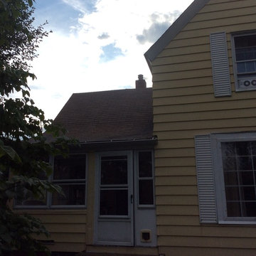 Before Reconstruct porch roof adding a 2 foot overhang to protect steps and wind