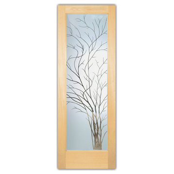 Interior Prehung Door or Interior Slab Door - Wispy Tree - Maple - 28" x 80"...