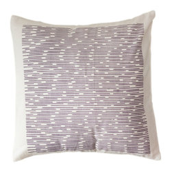 Sustainable Threads (L) - Purple Dashes Pillow Cover 12 By 12, Sustainable Threads - Decorative Pillows