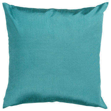 Solid Luxe by Surya Down Fill Pillow, Emerald, 18' x 18'