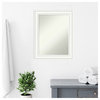 Craftsman White Non-Beveled Wood Bathroom Wall Mirror - 23 x 29 in.