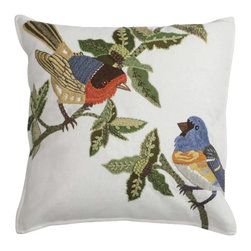 Bird 1 Multicolour Cotton Cushion Cover - Pillowcases And Shams