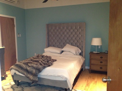 tiffany blue and brown bedroom