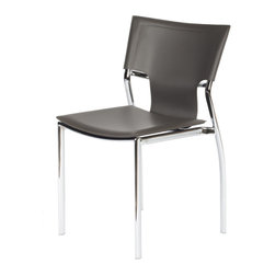Vera Chrome Dining Chair | Grey (Set of 4) - Dining Chairs