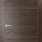 Sartodoors - Modern Interior Door 30 x 80 & Hardware | Planum 0010 Chocolate Ash with Frame, - Planum - the european doors of modern minimal design.