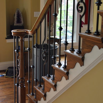 Mc Lean Va Stair remodel with Iron balusters