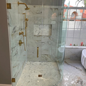 Curved Glass Shower Enclosure