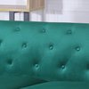 Pompano 83 in. Green Tufted Velvet Sectional With 2-Throw Pillow